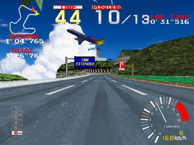 Ridge Racer (Rev. RR2 Ver.B, World, 3-screen?) Screenshot