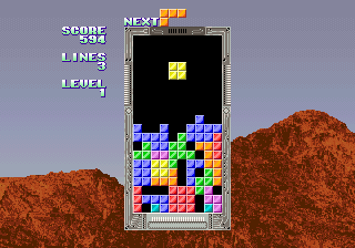 Tetris (set 2, Japan, System 16B) (FD1094 317-0092) Screenshot