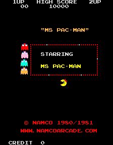 Ms. Pac-Man/Galaga - 20th Anniversary Class of 1981 Reunion (V1.08) Title Screen