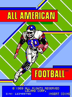 All American Football (rev D, 2 Players) Title Screen