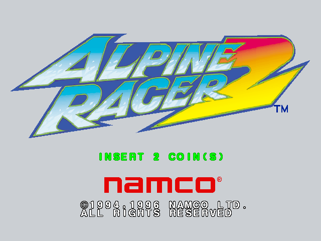 Alpine Racer 2 (Rev. ARS2 Ver.A) Title Screen