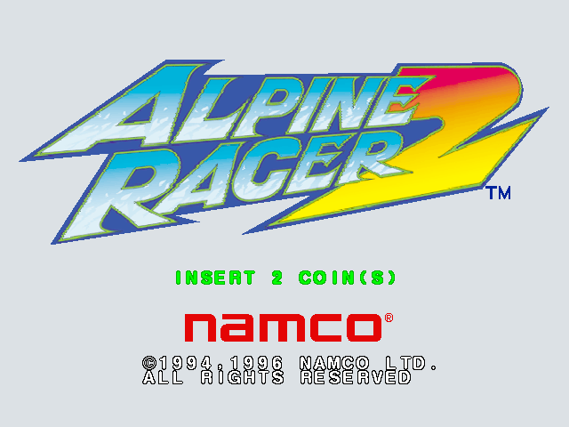 Alpine Racer 2 (Rev. ARS2 Ver.B) Title Screen