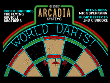 World Darts (Arcadia, set 1, V 2.1) Title Screen
