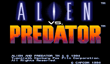 Alien vs. Predator (Japan 940520) Title Screen