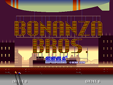 Bonanza Bros (US, Floppy DS3-5000-07d? Based) Title Screen