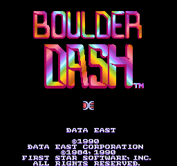 Boulder Dash / Boulder Dash Part 2 (Japan) Title Screen
