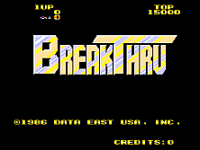 Break Thru (US) Title Screen