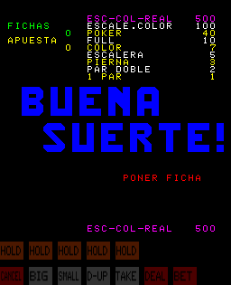 Buena Suerte (Spanish, set 15, Prodel PCB) Title Screen