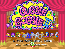 Bubble Bobble II (Ver 2.6O 1994/12/16) Title Screen