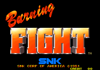 Burning Fight (NGH-018, US) Title Screen