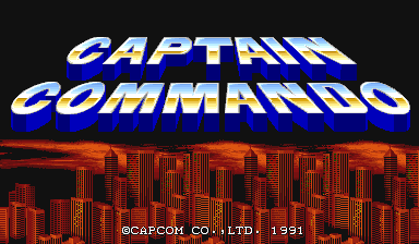 Captain Commando (World 911202) Title Screen