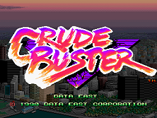 Crude Buster (World FX version) Title Screen