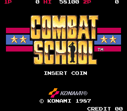 Combat School (Japan trackball) Title Screen