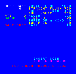 Cal Omega - Game 12.8 (Arcade Game) Title Screen
