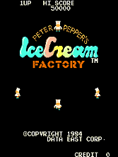 Peter Pepper's Ice Cream Factory (DECO Cassette) (US) (set 1) Title Screen