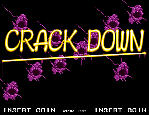 Crack Down (US, Floppy Based, FD1094 317-0058-04d) Title Screen