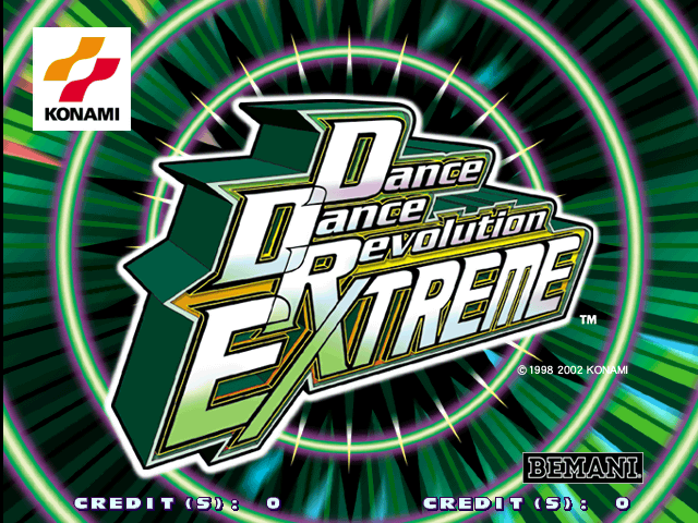 Dance Dance Revolution Extreme (G*C36 VER. JAA) Title Screen
