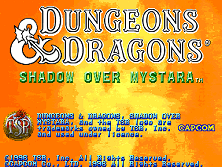 Dungeons & Dragons: Shadow over Mystara (Euro 960619) Title Screen