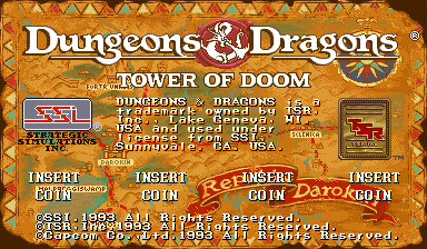 Dungeons & Dragons: Tower of Doom (Hispanic 940125) Title Screen