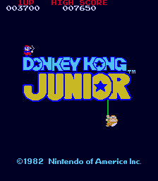 Donkey Kong Junior (US set F-2) Title Screen