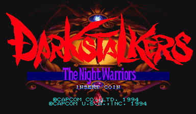 Darkstalkers: The Night Warriors (USA 940705 Phoenix Edition) (Bootleg) Title Screen