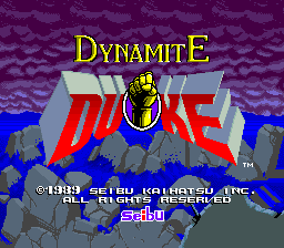 Dynamite Duke (Europe, 03SEP89) Title Screen