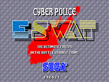 E-Swat - Cyber Police (set 4, World) (FD1094 317-0130) Title Screen