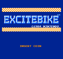 Vs. Excitebike (set EB4-4 A) Title Screen