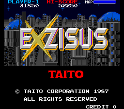 Exzisus (Japan, dedicated) Title Screen