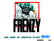 Football Frenzy (NGM-034 ~ NGH-034) Title Screen