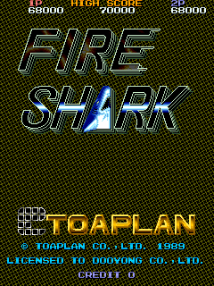 Fire Shark (Korea, set 1, easier) Title Screen