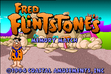 Fred Flintstones' Memory Match (World?, Ticket version, 3/17/95) Title Screen