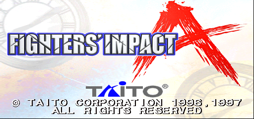 Fighters' Impact A (Ver 2.00J) Title Screen