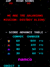 Galaxian (Namco set 1) Title Screen