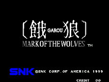 Garou: Mark of the Wolves (Set 1) Title Screen