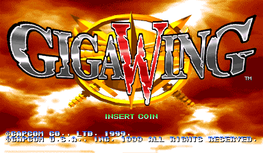 Giga Wing (Hispanic 990222) Title Screen