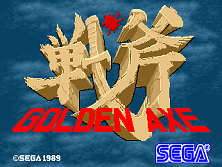 Golden Axe (set 6, US) (8751 317-123A) Title Screen