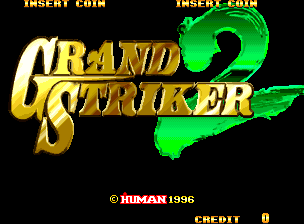 Grand Striker 2 (Europe and Oceania) Title Screen