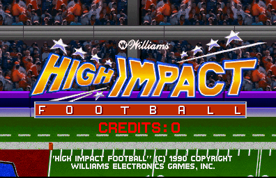 High Impact Football (rev LA4 02/04/91) Title Screen