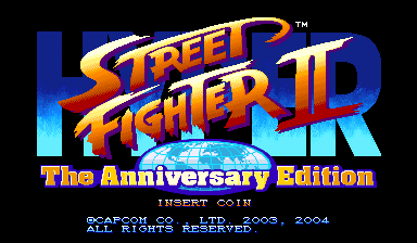 Hyper Street Fighter II: The Anniversary Edition (Asia 040202) Title Screen