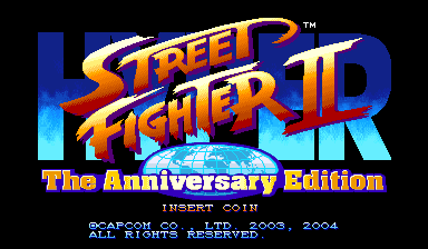 Hyper Street Fighter II: The Anniversary Edition (Japan 040202) Title Screen