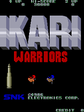 Ikari Warriors (US JAMMA) Title Screen
