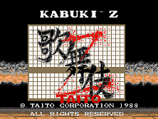 Kabuki-Z (World) Title Screen