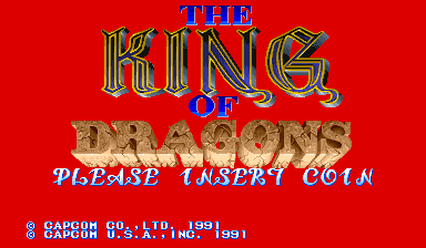 The King of Dragons (US 910910) Title Screen