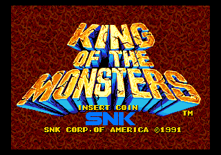 King of the Monsters (Set 1) Title Screen