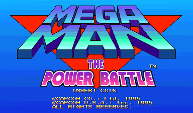 Mega Man: The Power Battle (CPS1 Asia 951006) Title Screen