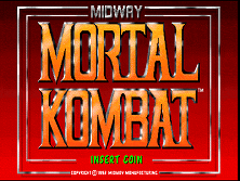 Mortal Kombat (rev 5.0 T-Unit 03/19/93) Title Screen
