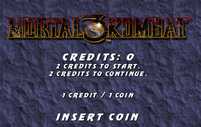 Mortal Kombat 3 (rev 1 chip label p4.0) Title Screen