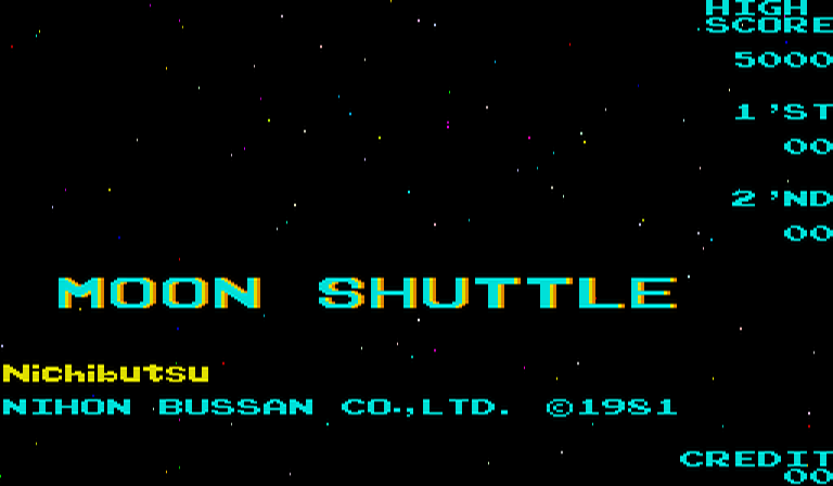 Moon Shuttle (Japan set 1) Title Screen