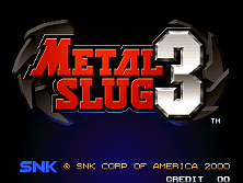 Metal Slug 3 Title Screen